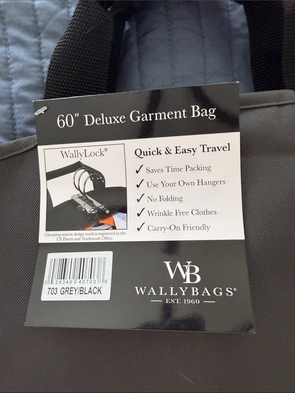 Wally Bag Garment Bag - Gray - Picture 2 of 5